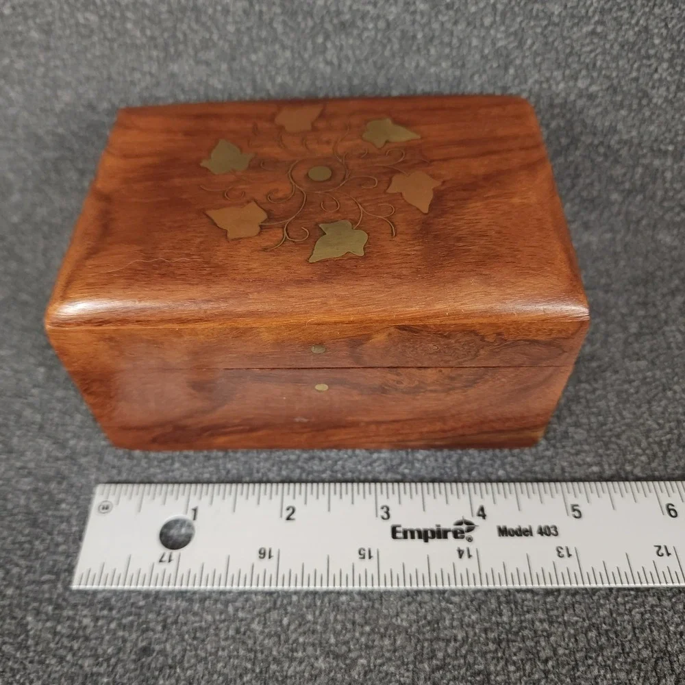 Archana Crafts Handcrafted Wooden Box Decorative‎ Storage Jewelry Trinket